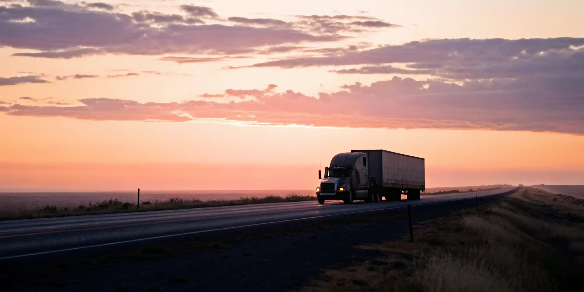 A semi truck on the highway, a key part of calculating an accident settlement.