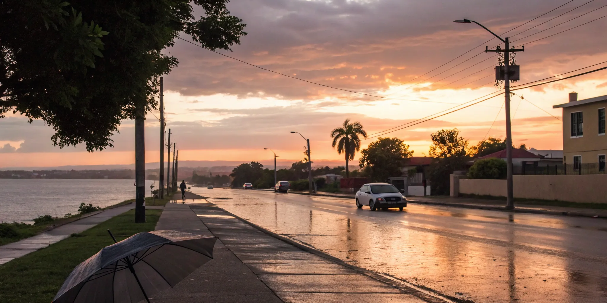 Car accident on a wet road, a reminder of what to do after an injury.
