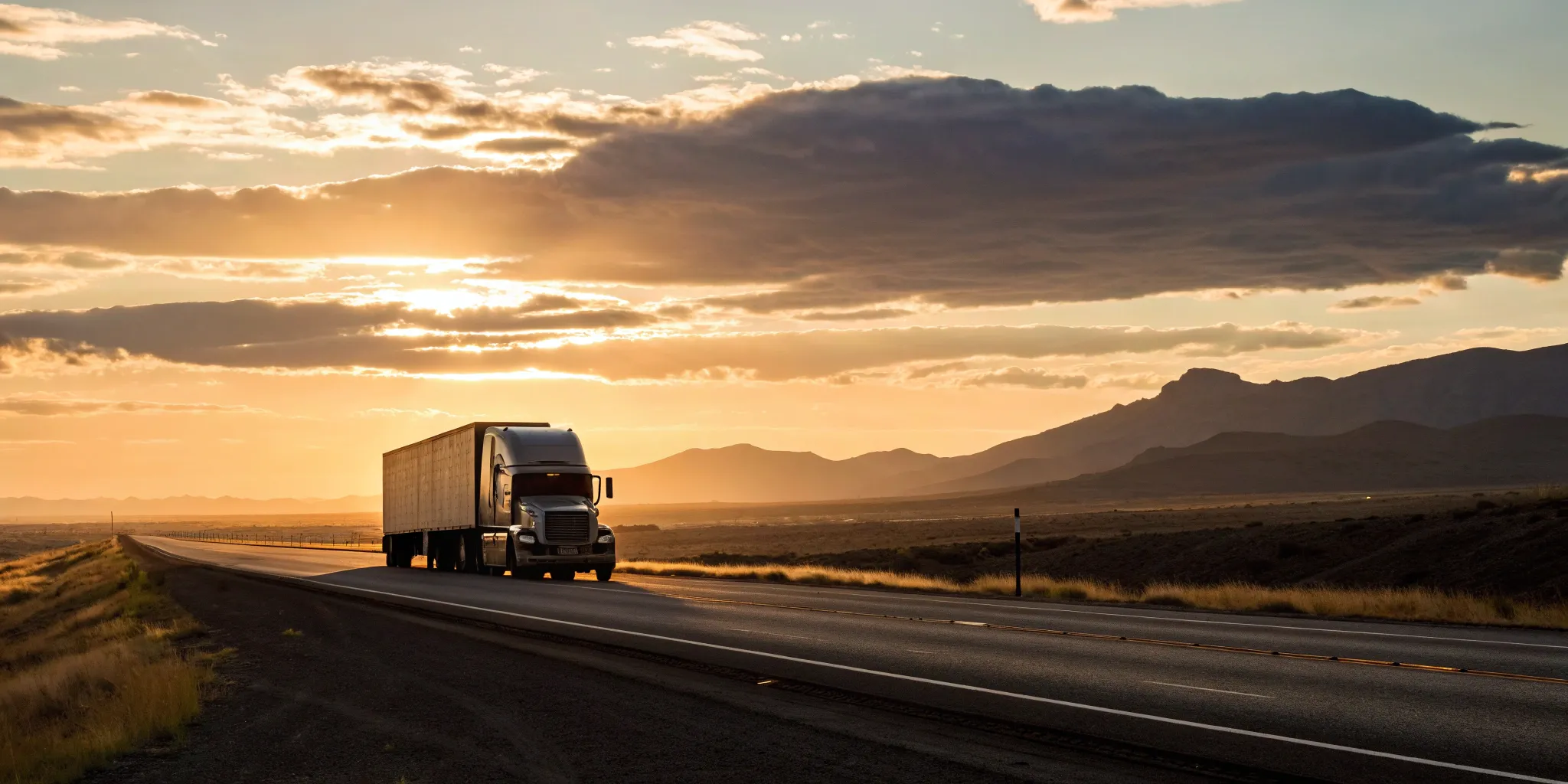 A commercial truck on a Texas highway, central to commercial truck accident settlements in Texas.