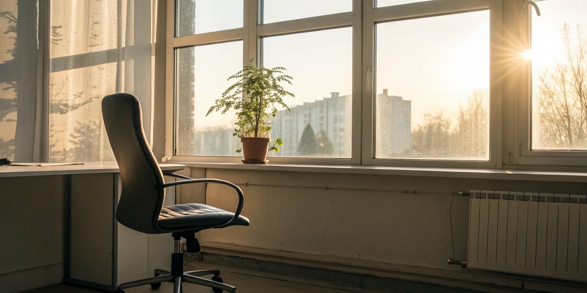 A calm, sunlit office for a consultation with an emotional distress lawyer.