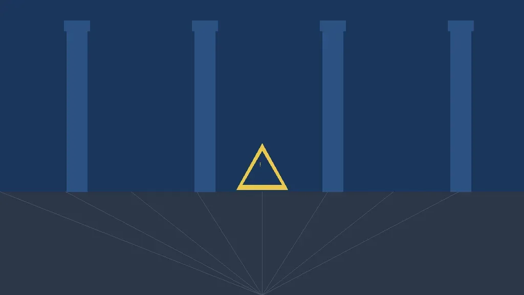 Premises liability concept showing a property hazard warning in a commercial building