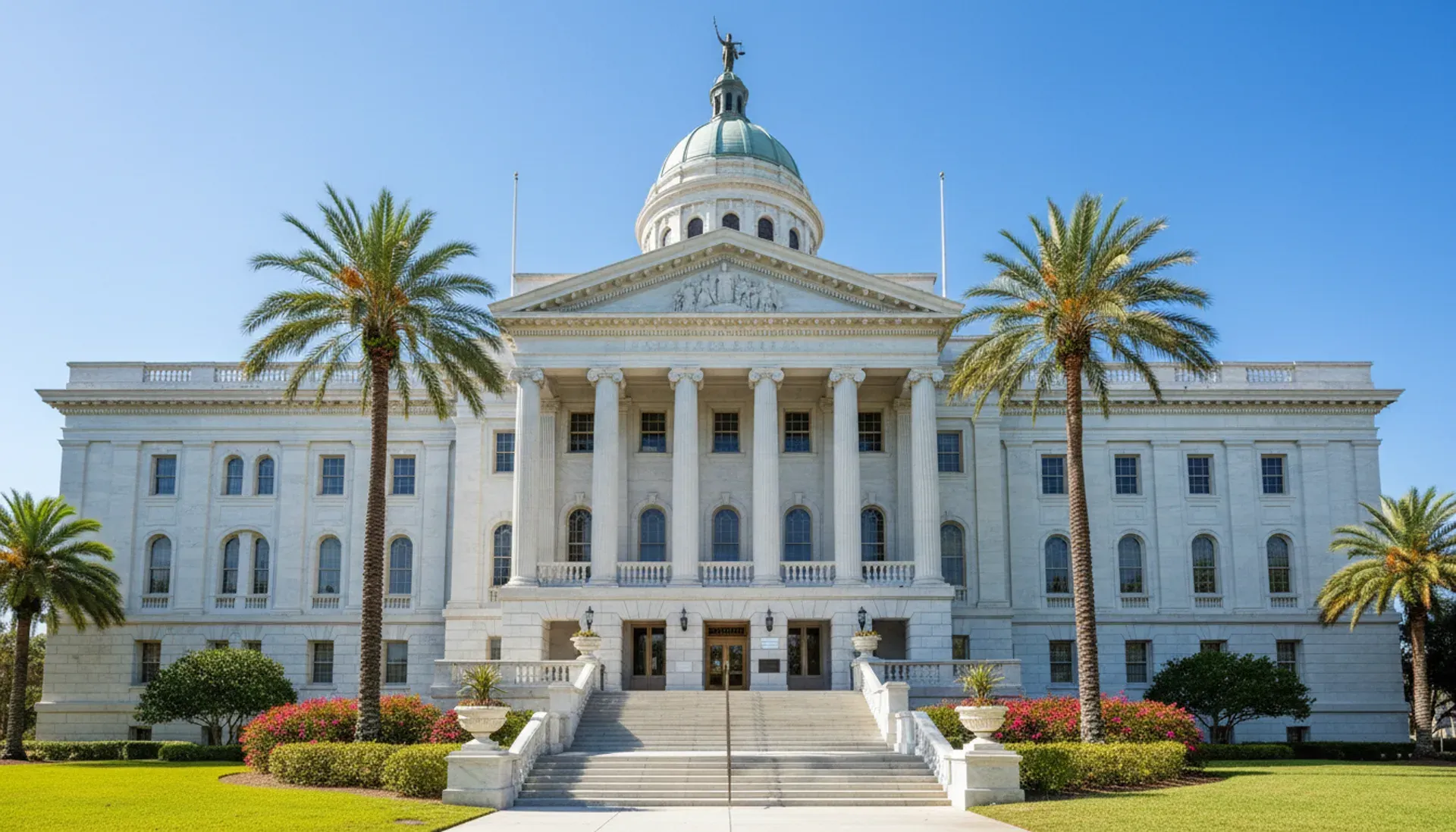 Florida courthouse exterior with palm trees for personal injury laws article