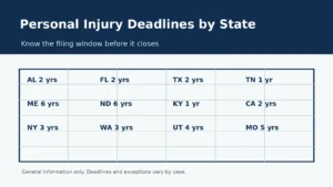 Statute of Limitations for Personal Injury by State