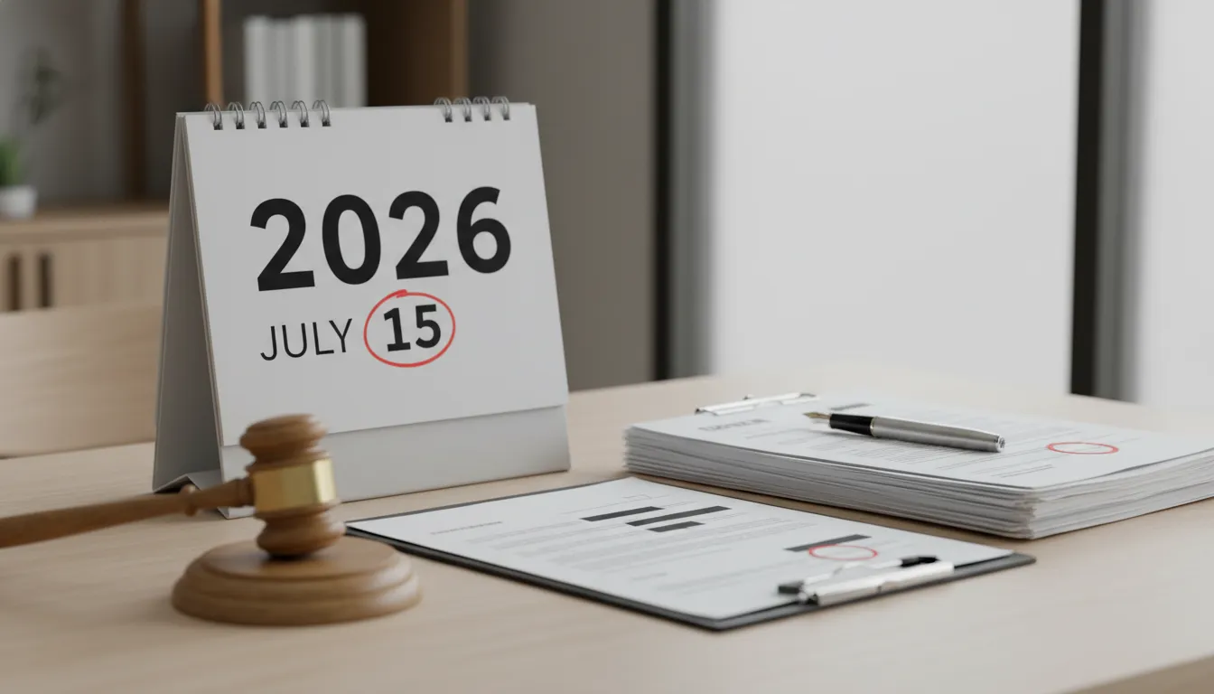 Legal desk with 2026 calendar for Boy Scout settlement payout date 2026