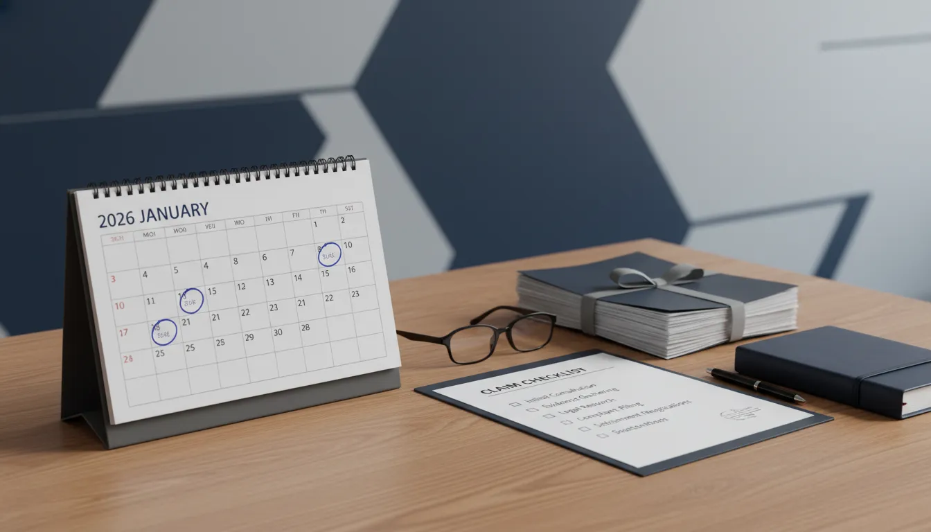 Calendar and legal documents illustrating the Boy Scout settlement payout timeline